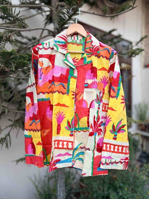 Abstract Escape Cotton pajamas Set