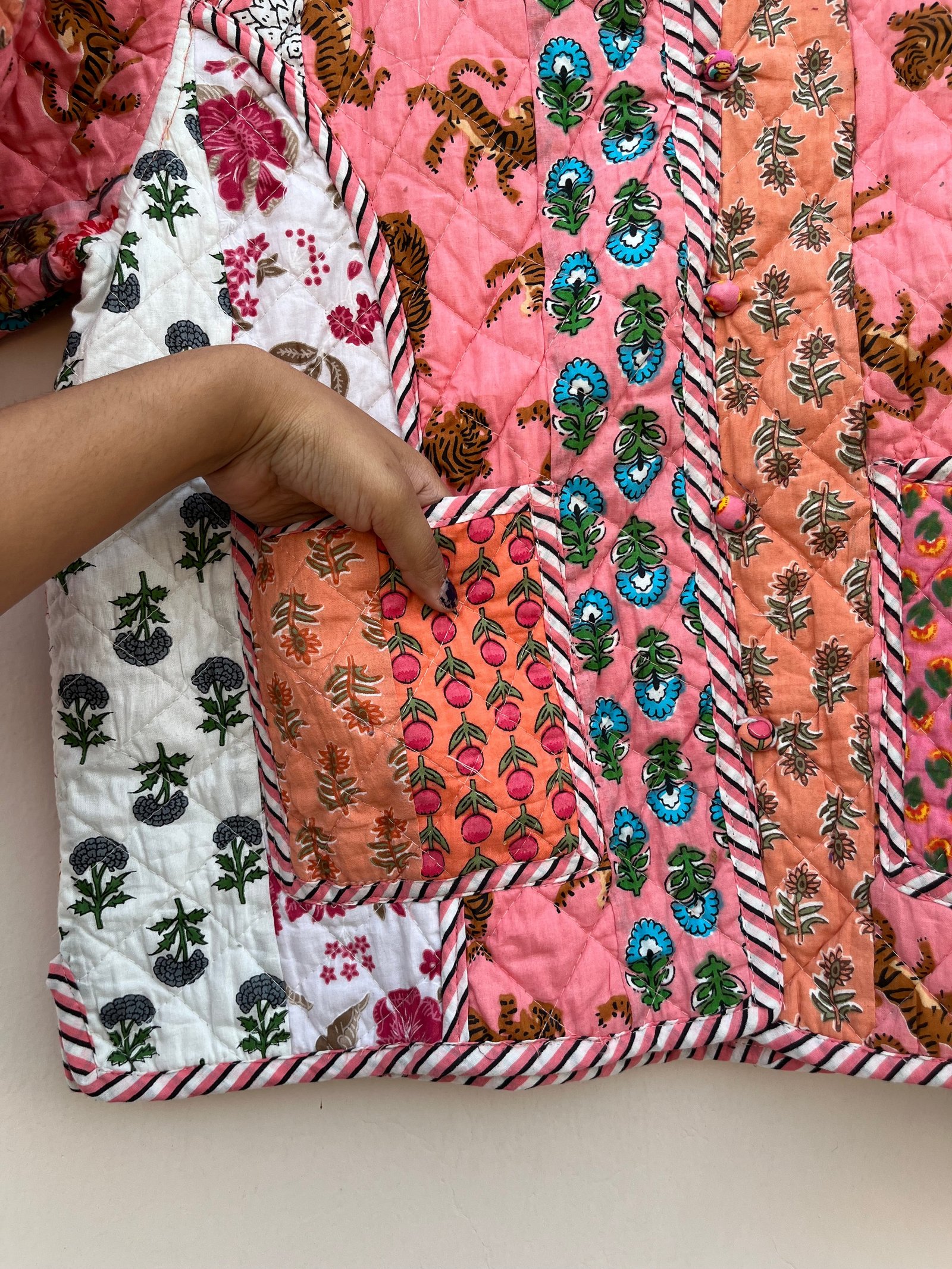 Blush Bloom Patchwork Quilt Jacket