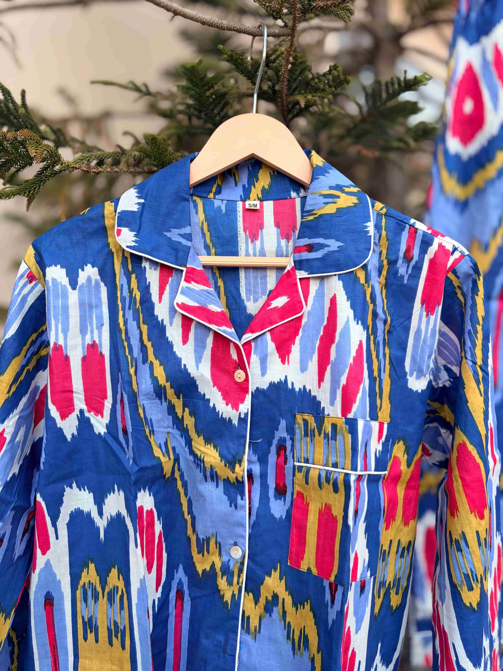 Bold Tribal Blue printed PJ Sets