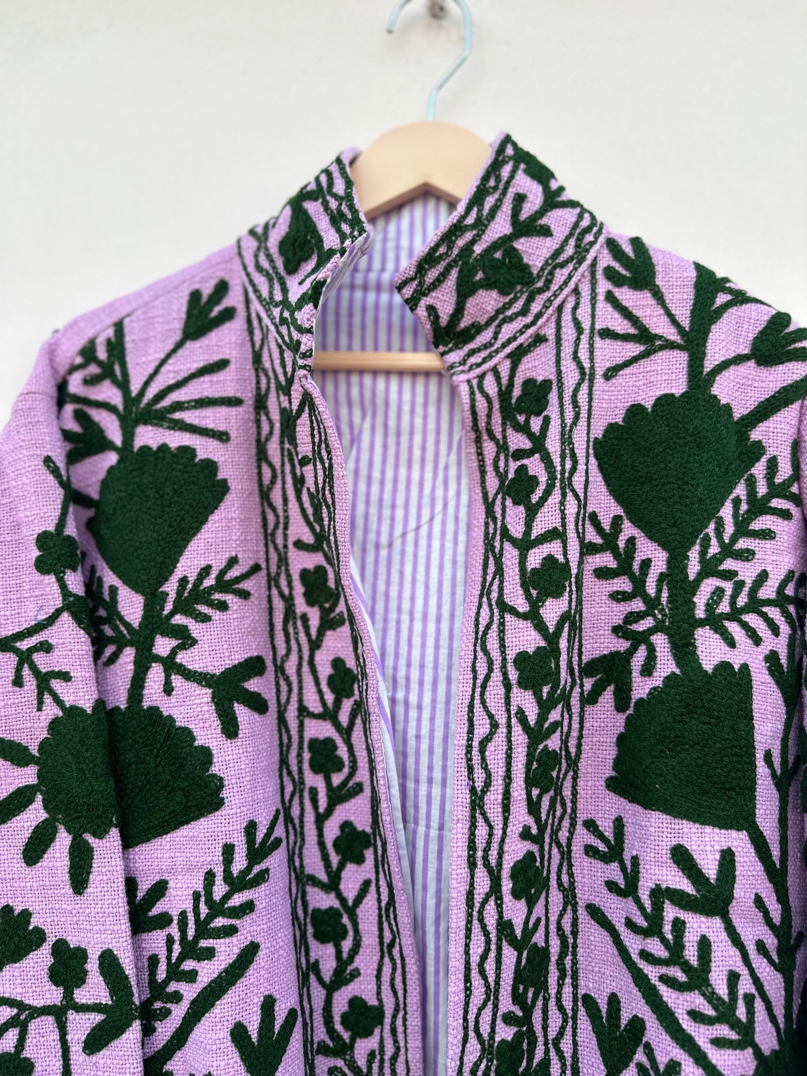 Lilac Suzani Embroidered TNT Jacket
