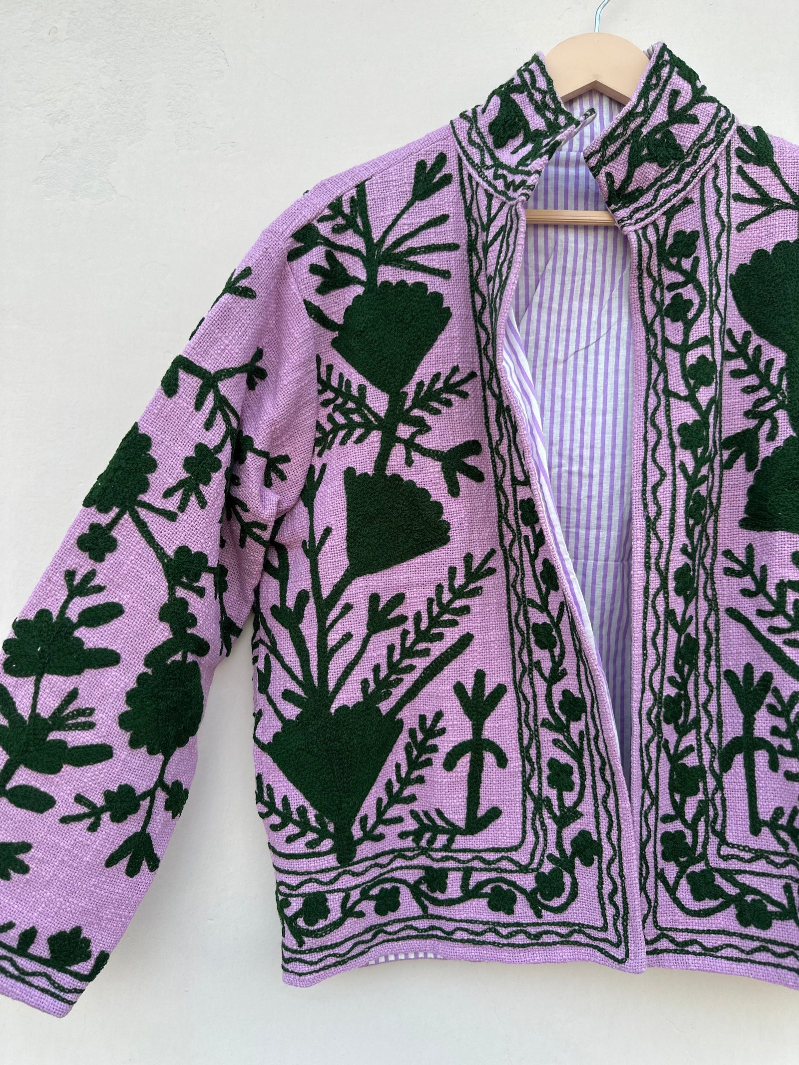 Lilac Suzani Embroidered TNT Jacket