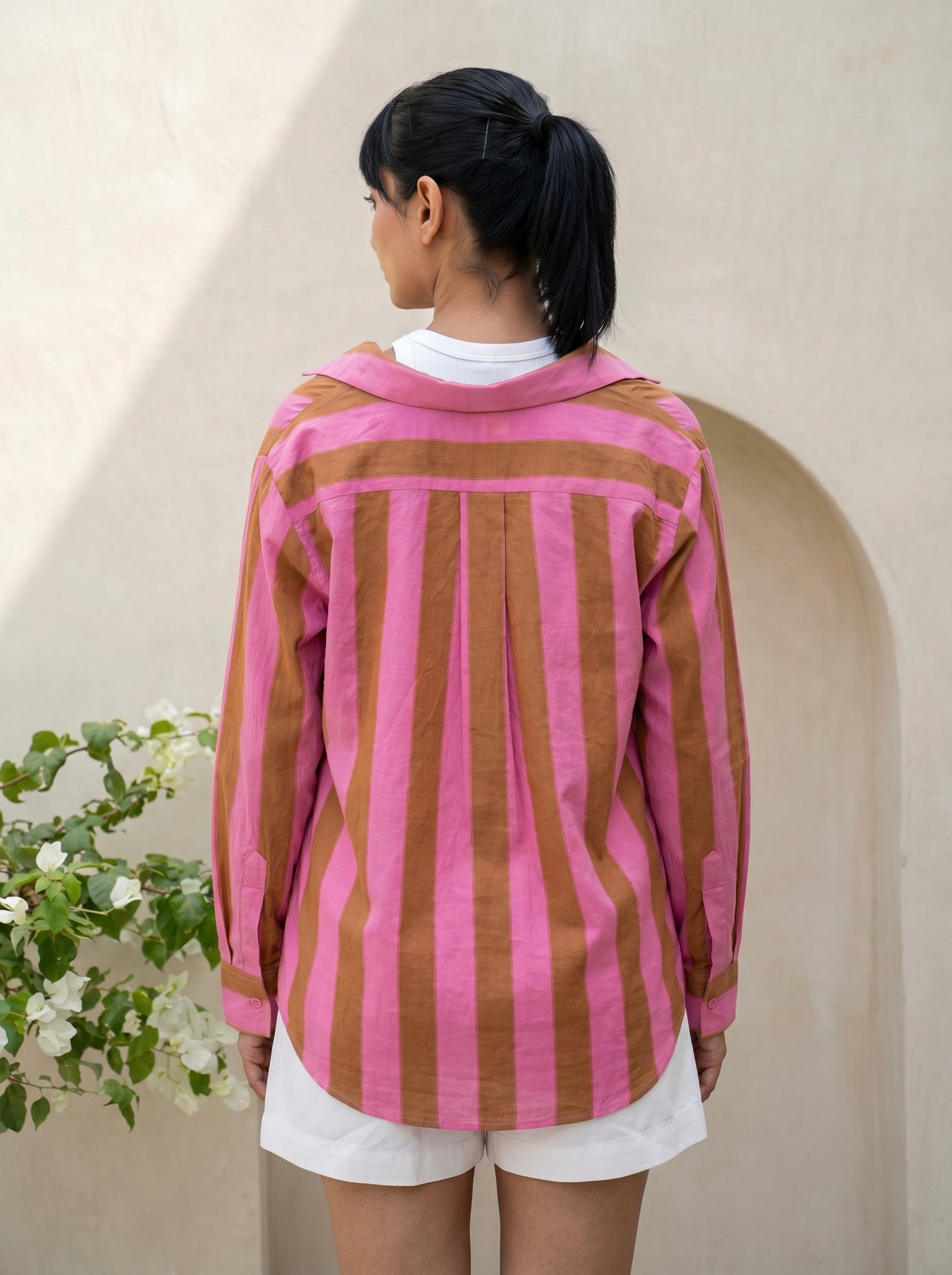 Mocha Blush Stripe Shirt