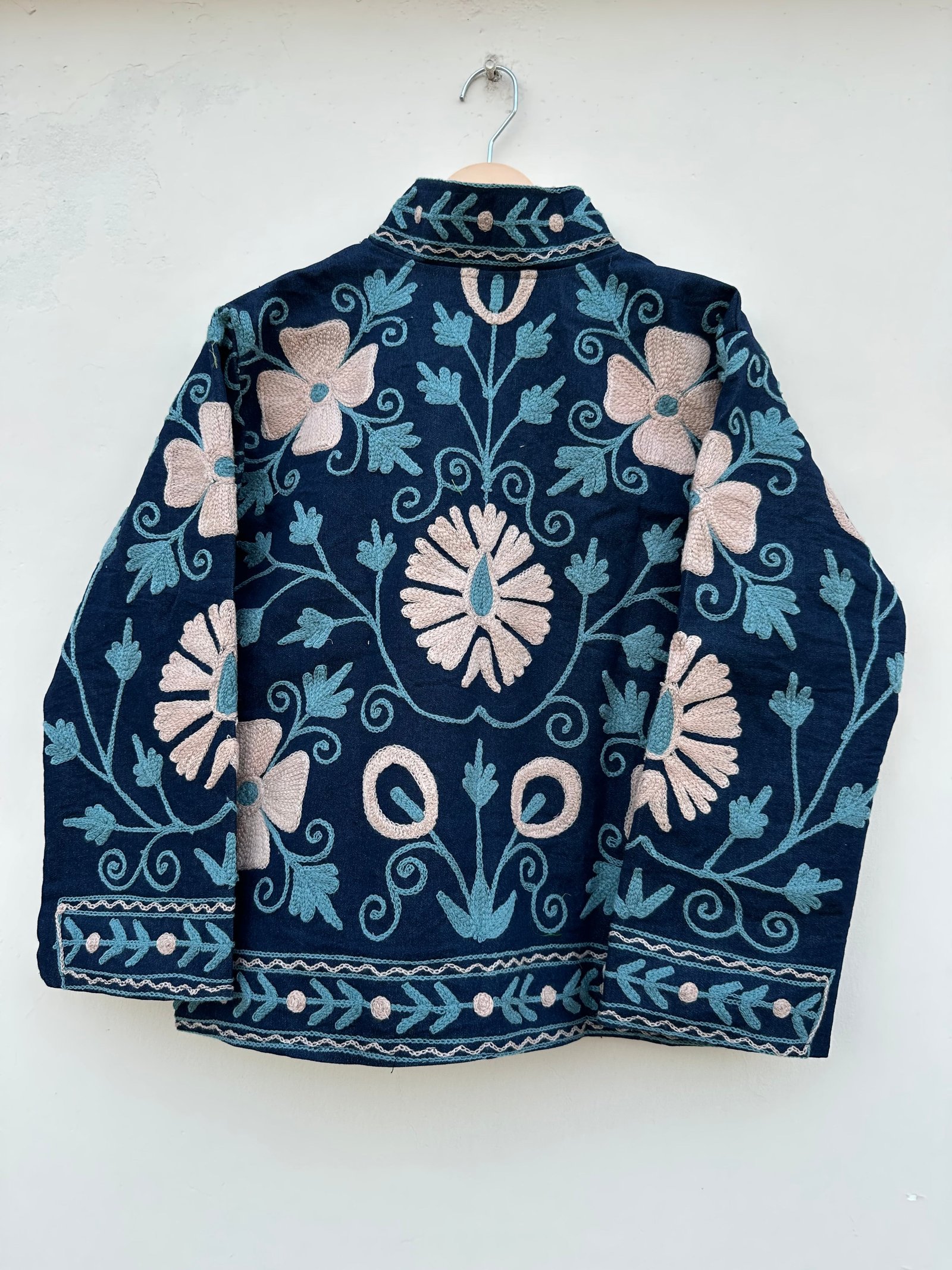 Indigo & Seafoam Suzani Denim Jacket