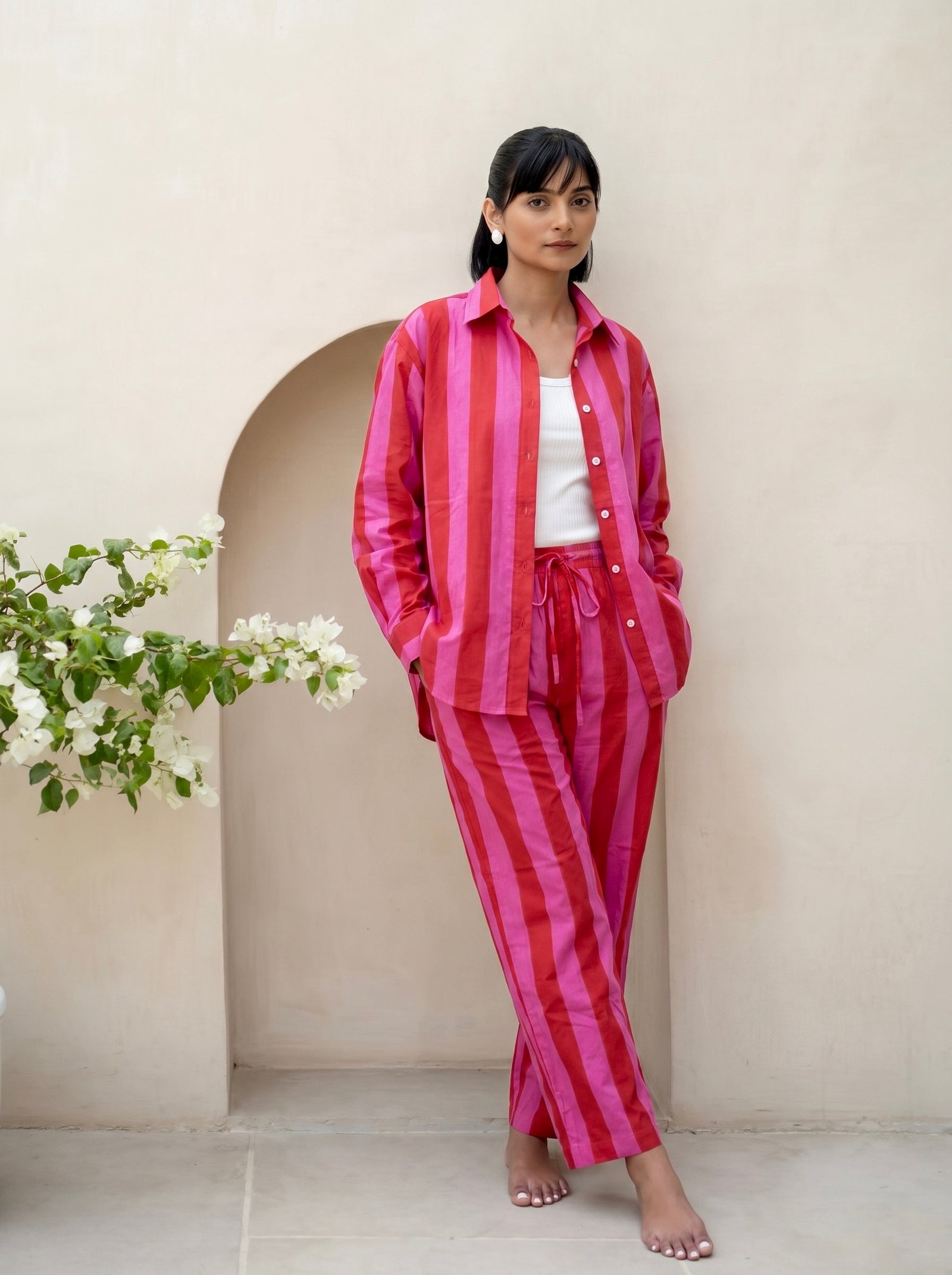 Pink Sunset Stripe Co-Ord Set
