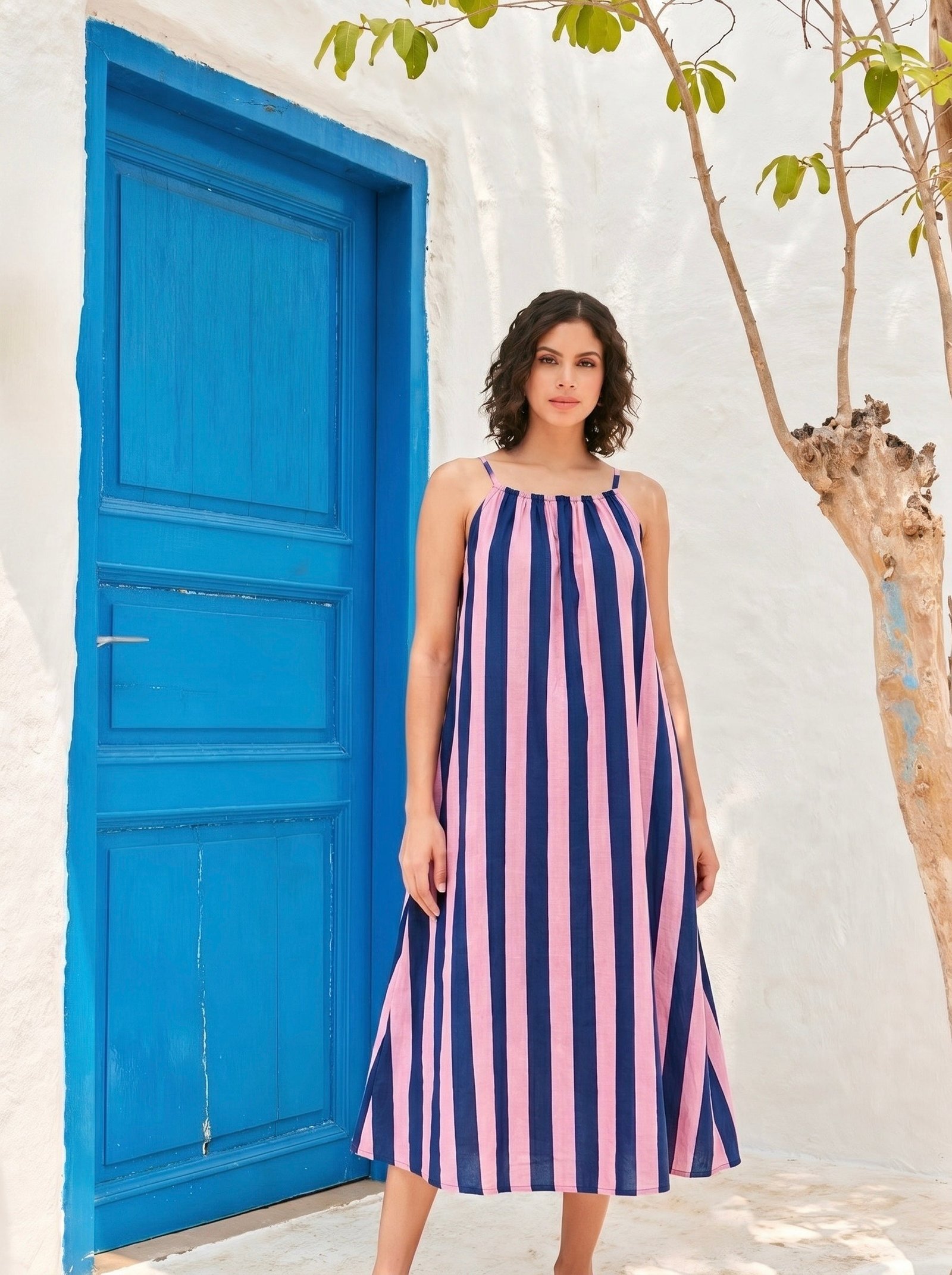 Sorrento Stripe Cotton Maxi Dress