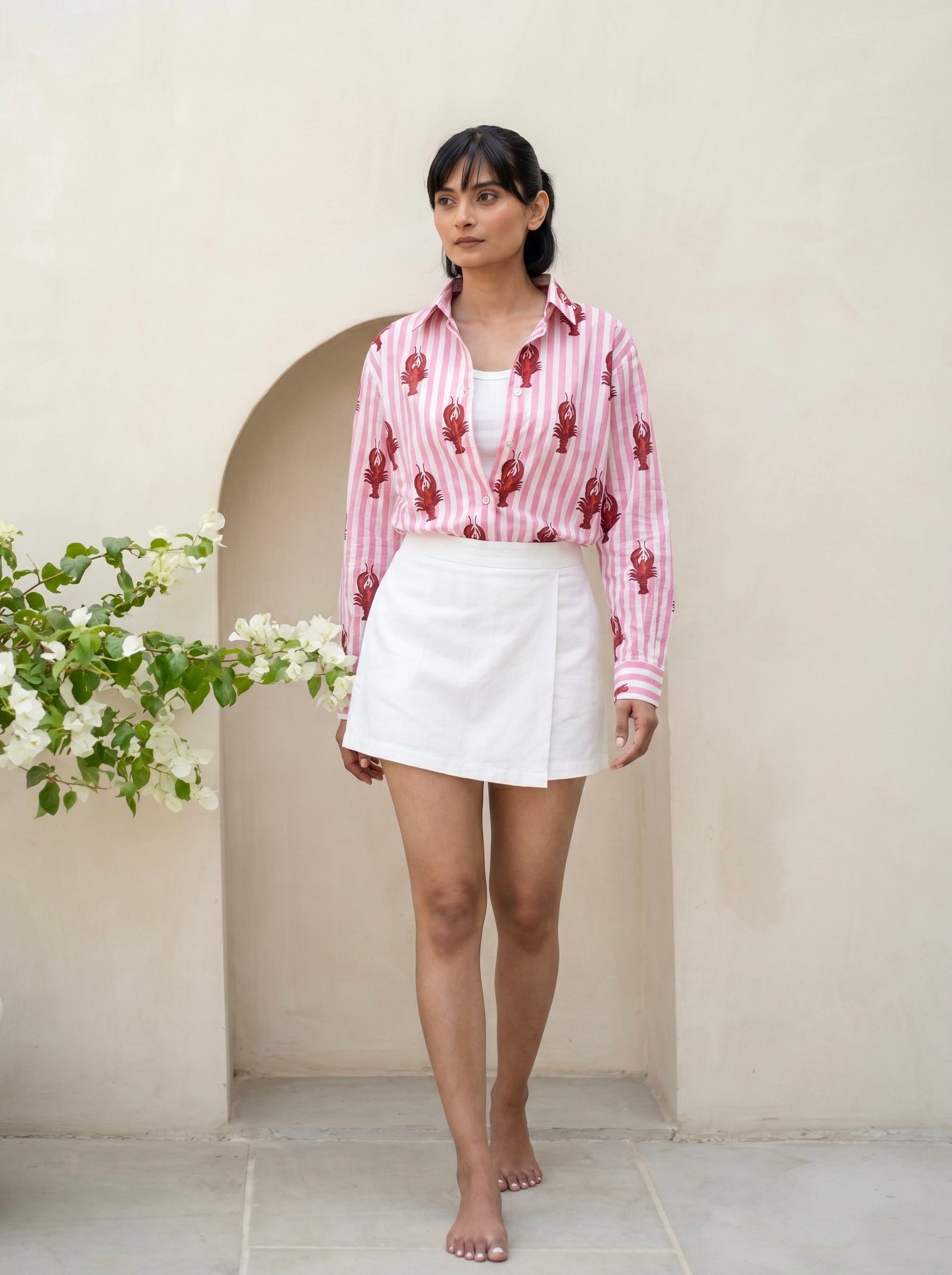 Coastal Chic Lobster Print Shirt