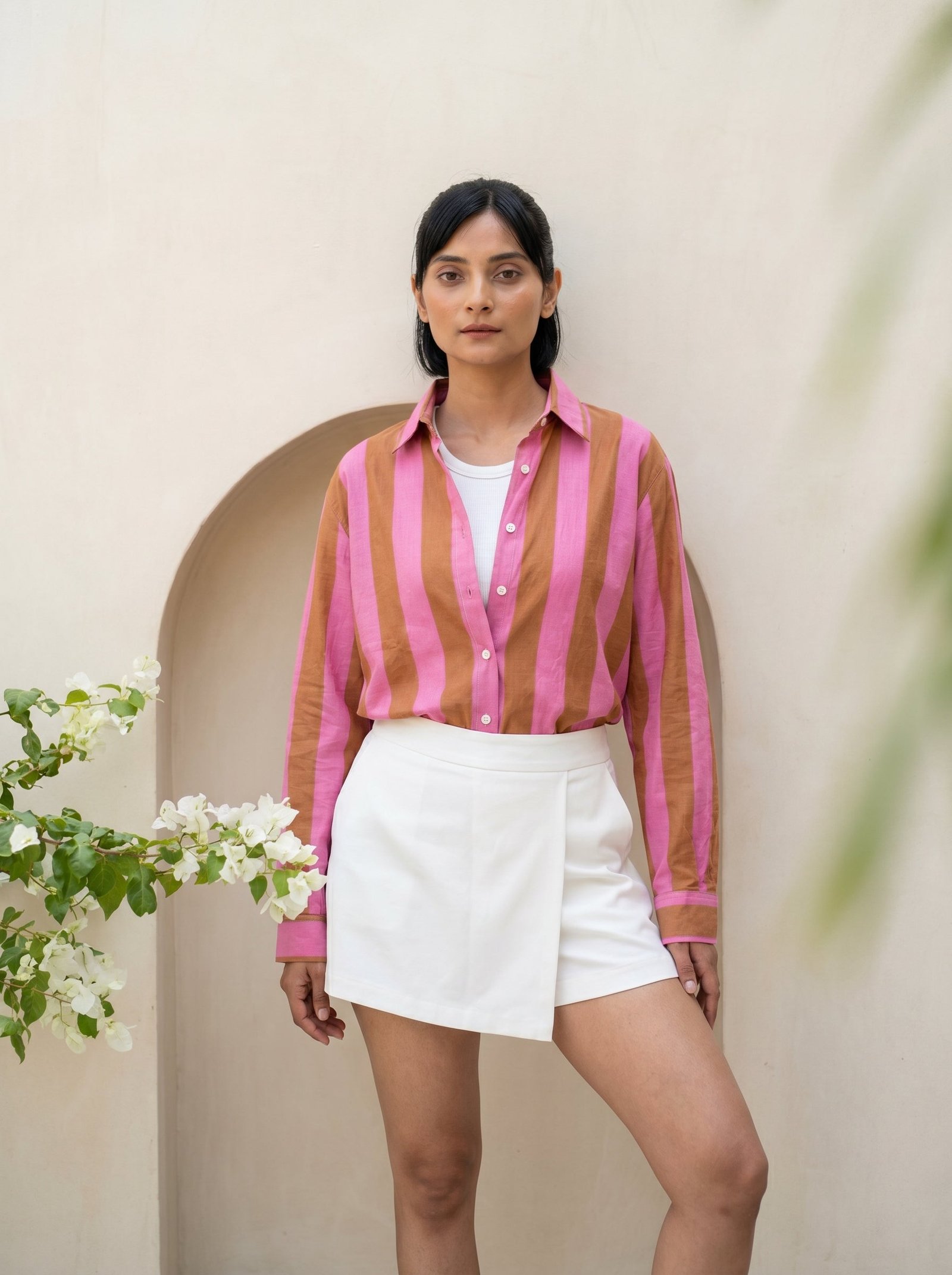 Mocha Blush Stripe Shirt