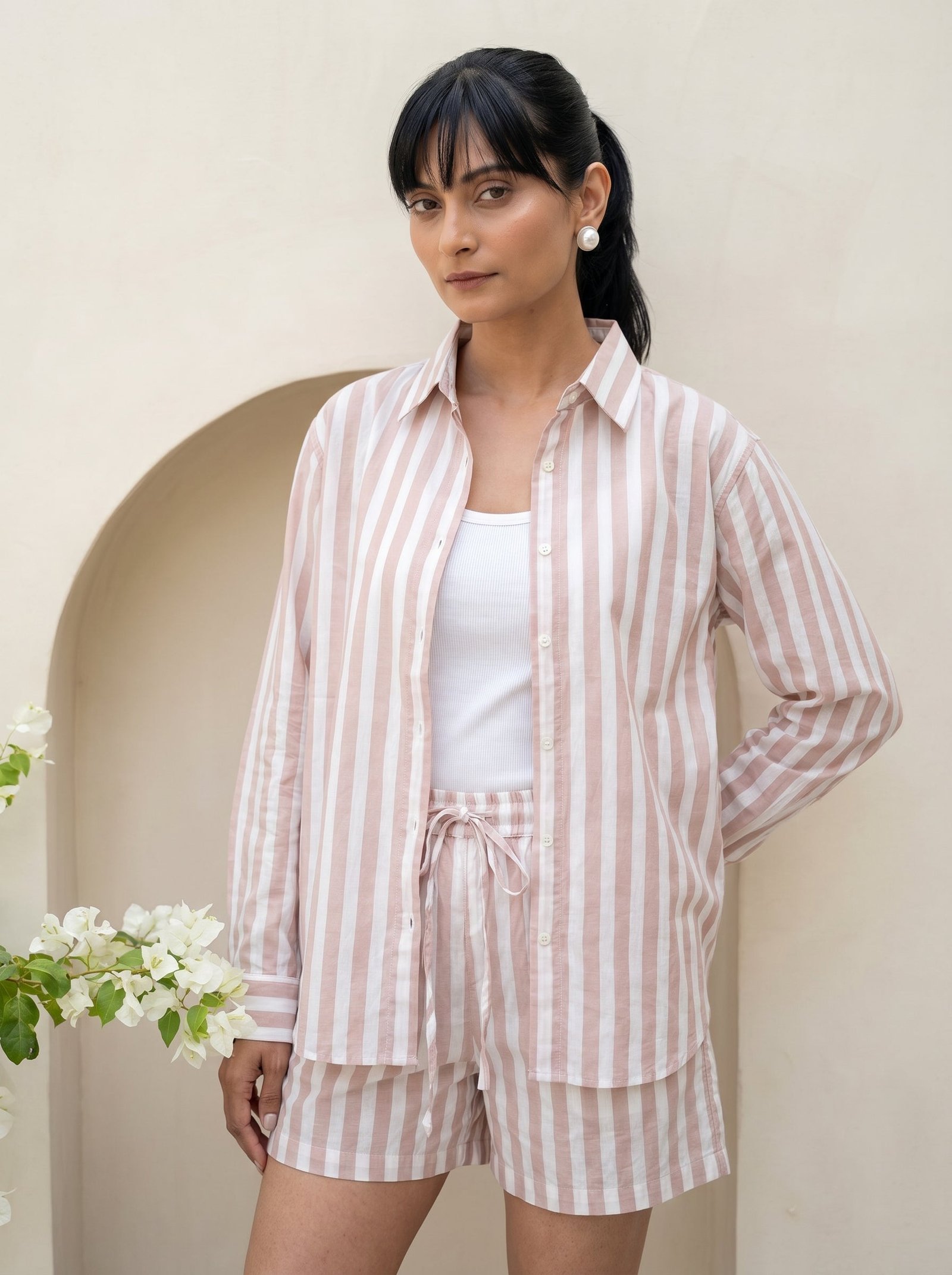 Blush Pink Stripe Co-Ord Set