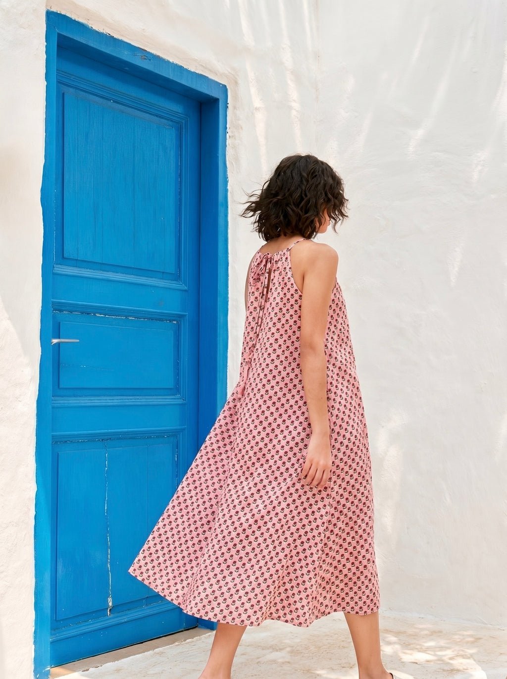 Blush Blossom Cotton Maxi Dress