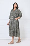 Floral Print Cotton Maxi Doi Dress