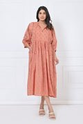 Flowers Print Cotton Maxi Doi Dress